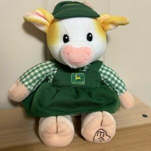 Mary’s Moo Moos John Deere Plush Beanie Cow Vintage 1999 Collectable Farmhouse